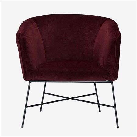 Fåtölj Skadinavien Vinröd